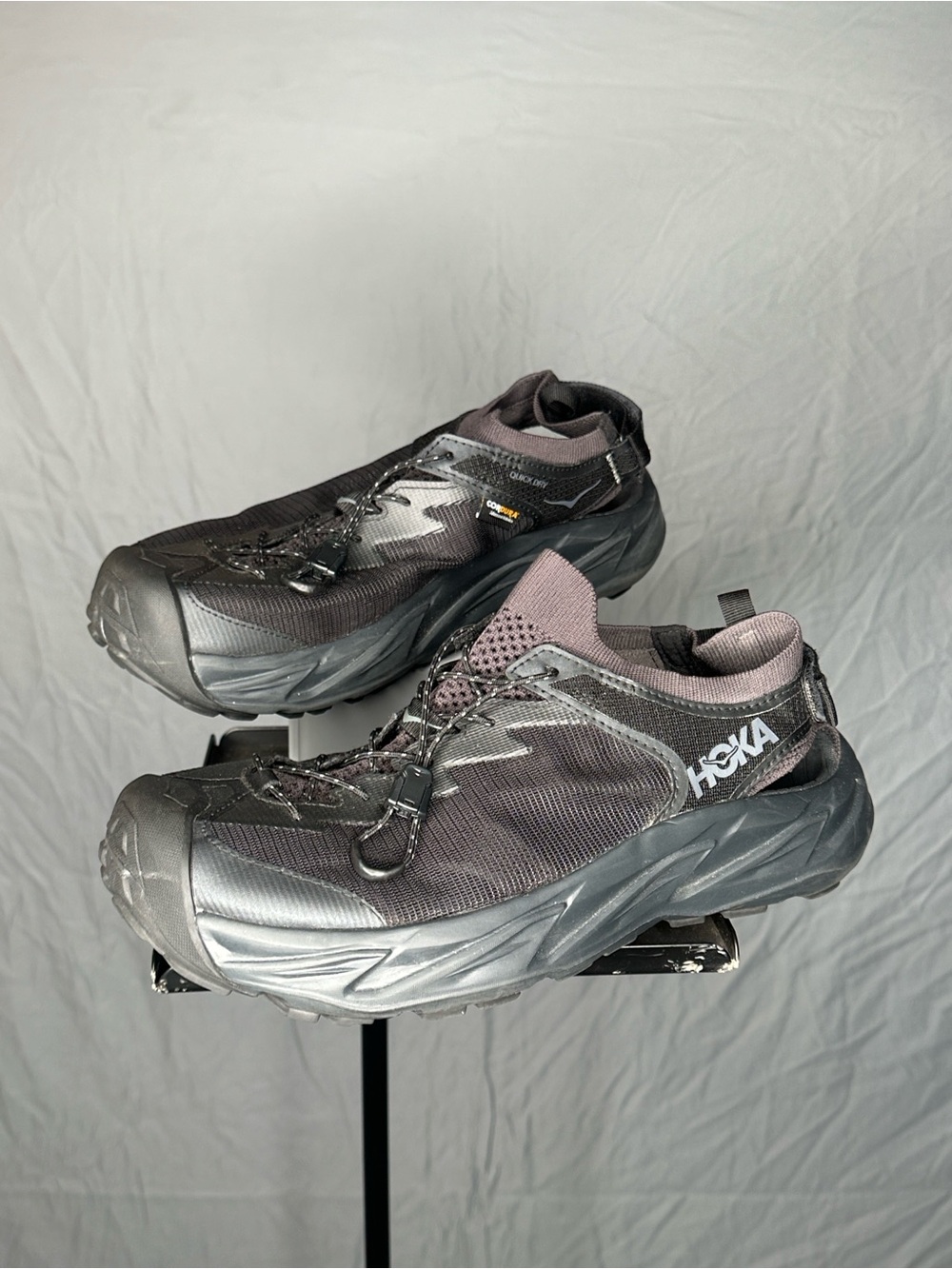 Hoka One One Shoes Men 11.5 Black Hopara 2 Hiking Sandal Outdoors Casual